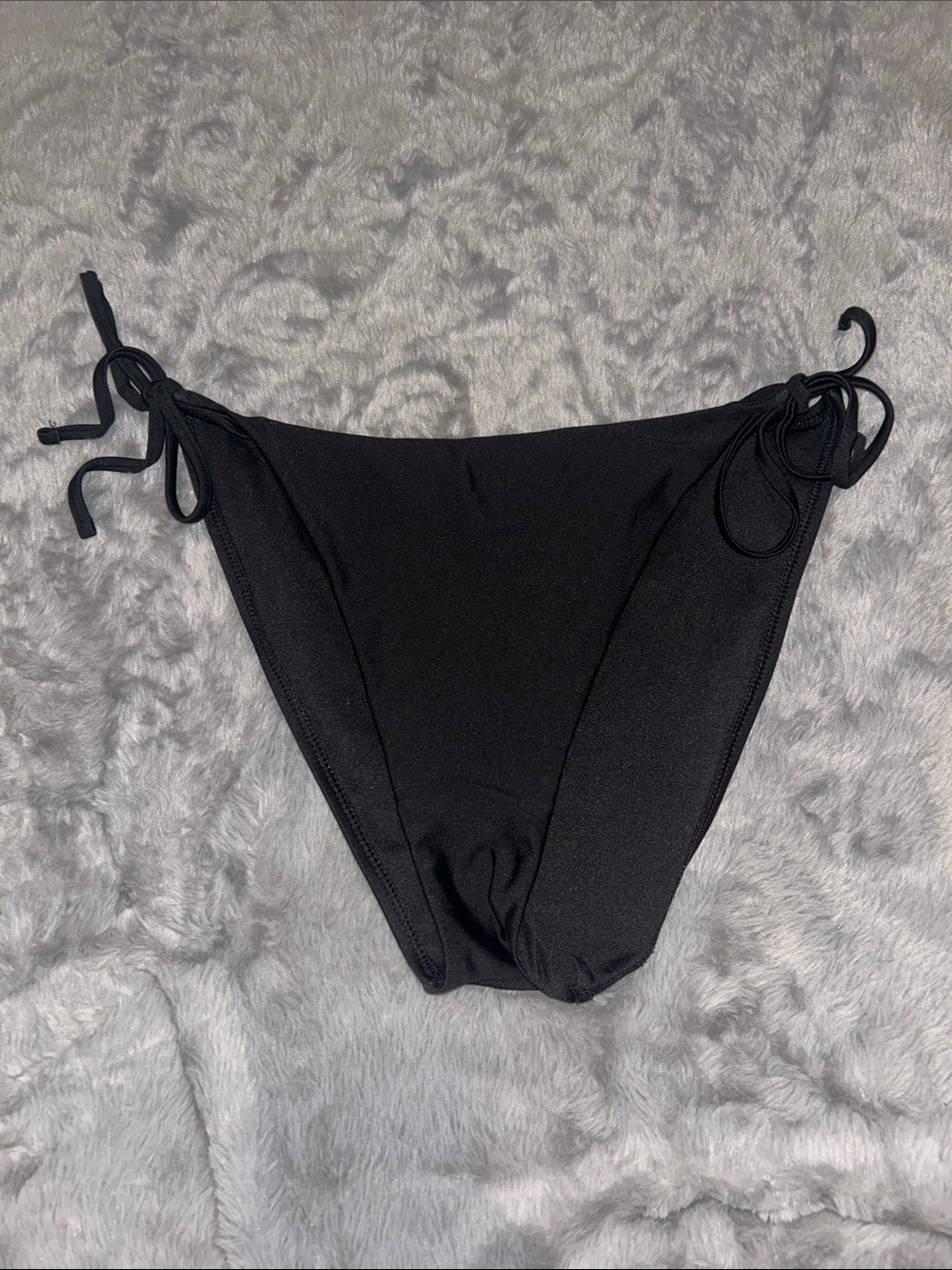 No Boundaries Black Tie-Side Bikini Bottom
